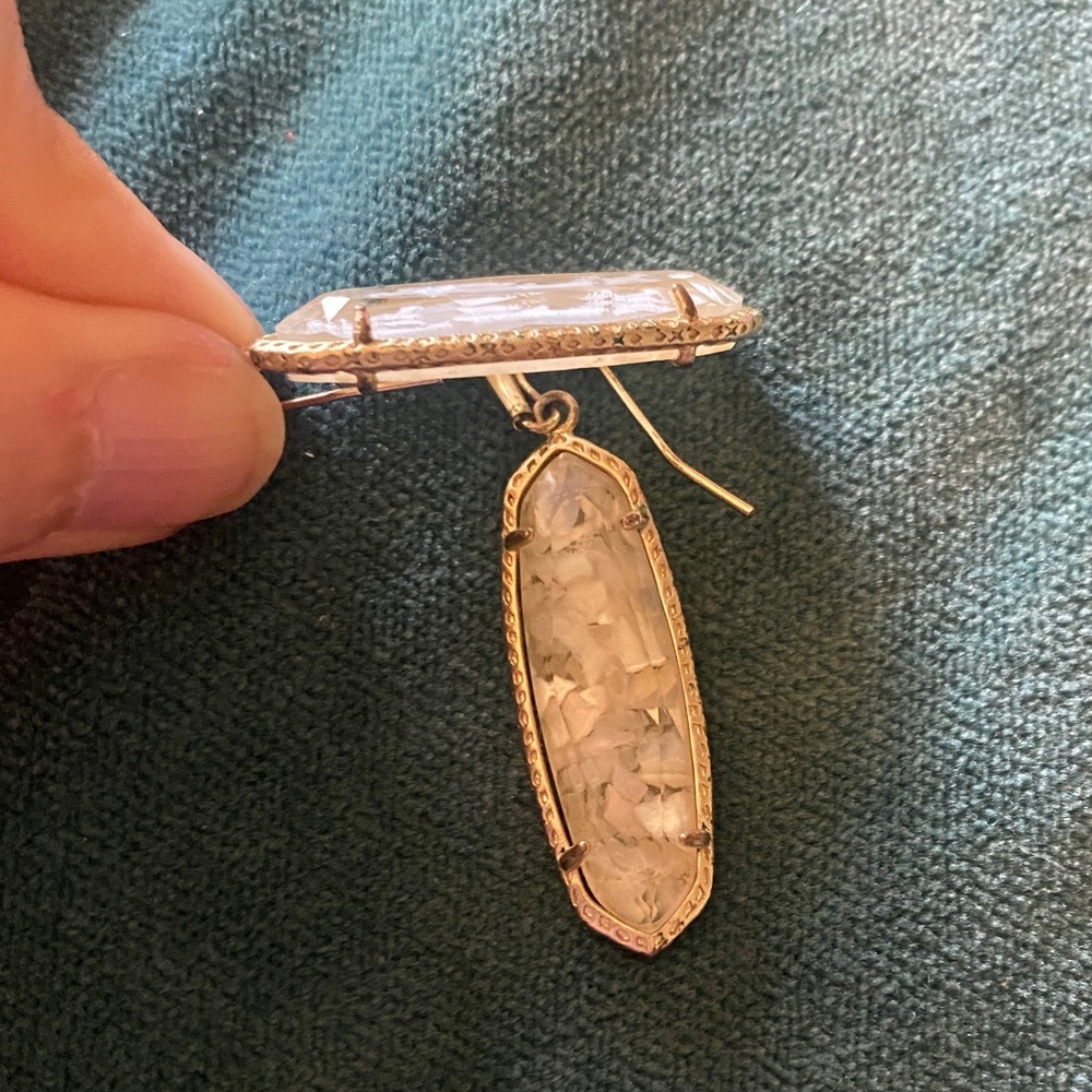 Kendra Scott Silver and Cream Brooch